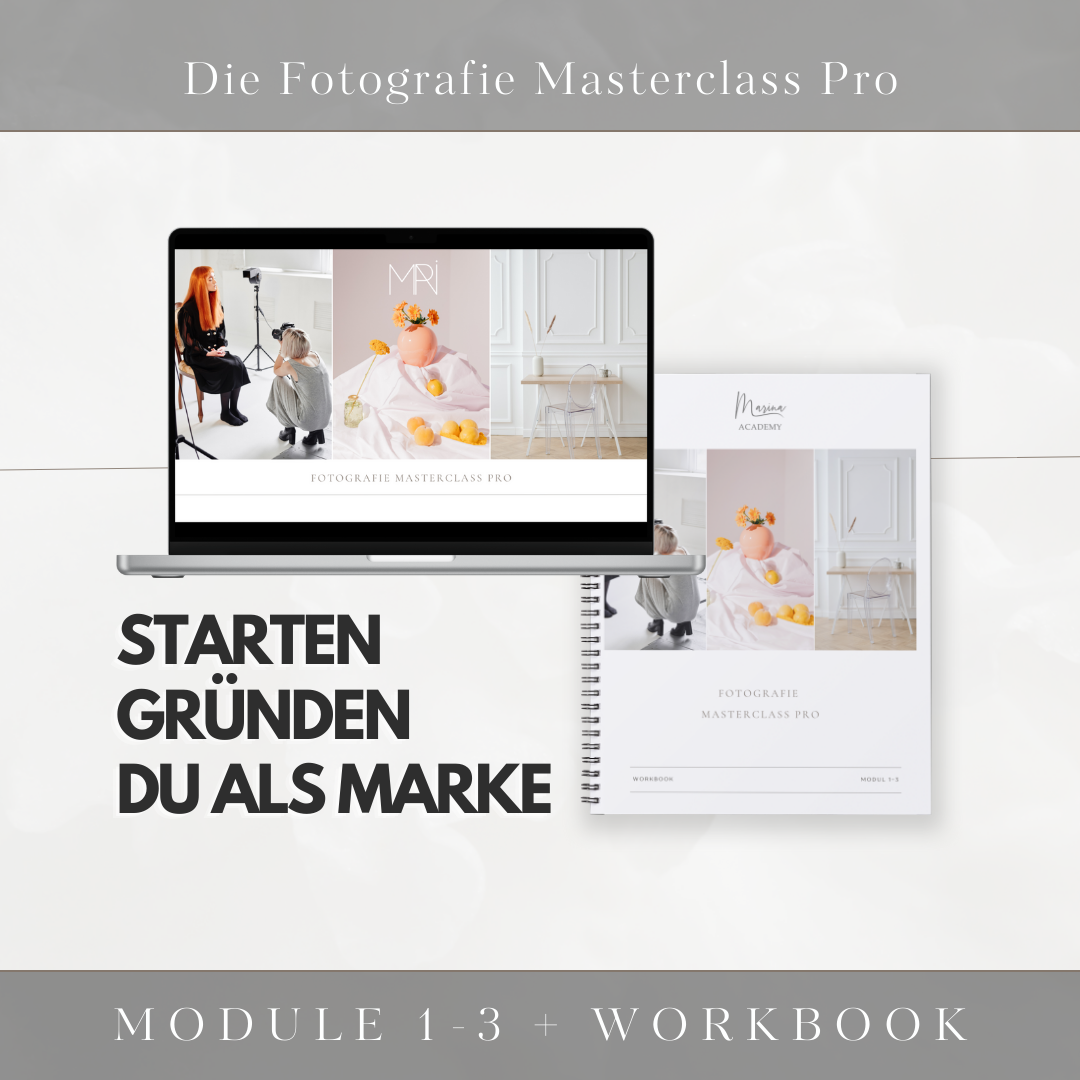 📸 📖 Foto-Masterclass Modul 1-3 Bundle mit Workbook