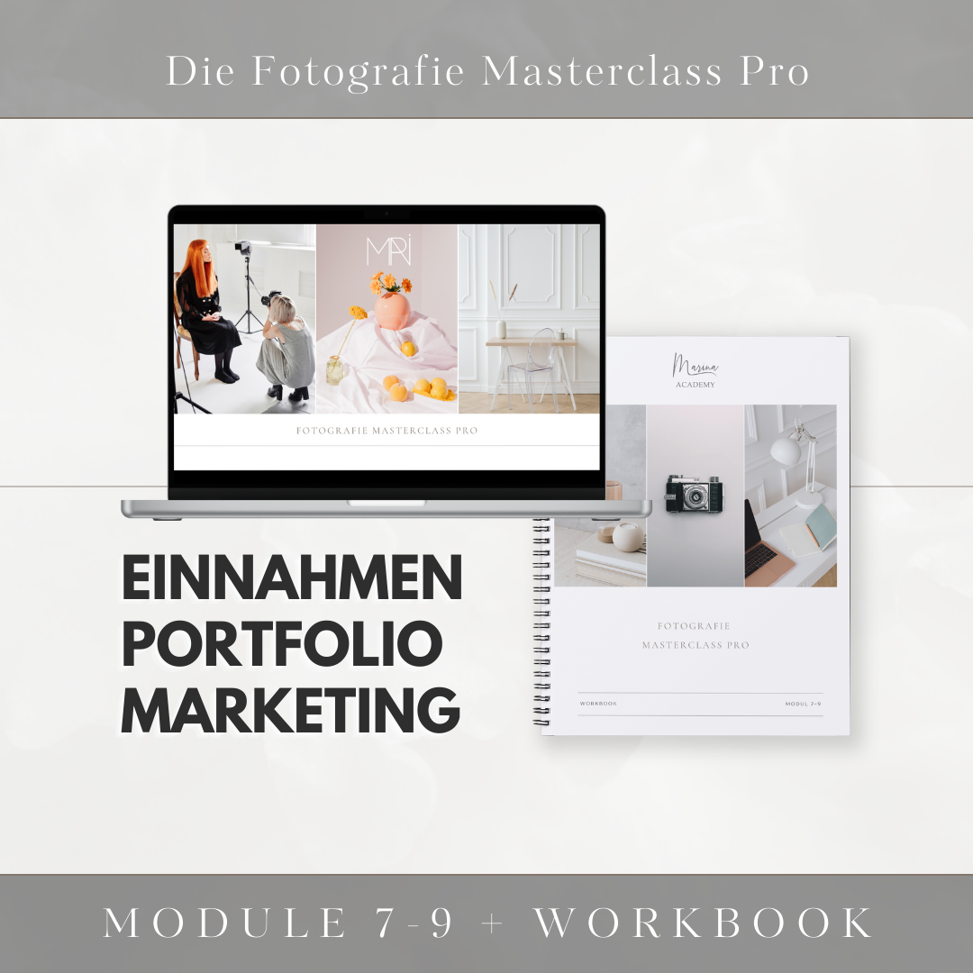 📸 📖 Foto-Masterclass Modul 7-9 Bundle mit Workbook