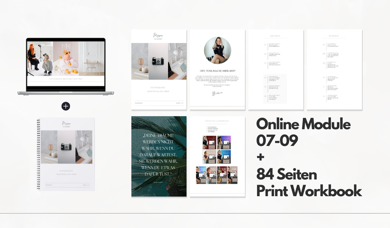 📸 📖 Foto-Masterclass Modul 7-9 Bundle mit Workbook