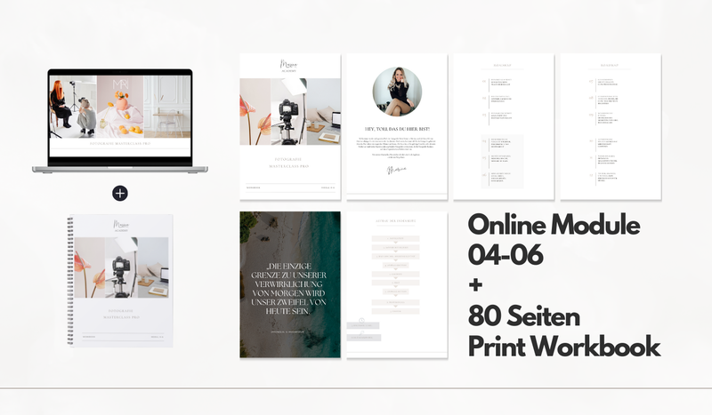 📸 📖 Foto-Masterclass Modul 4-6 Bundle mit Workbook