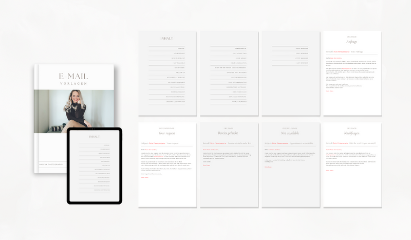 E-Mail-Vorlagen - Deutsch & Englisch für Fotografen