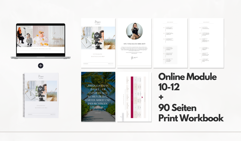 📸 📖 Foto-Masterclass Modul 10-12 Bundle mit Workbook