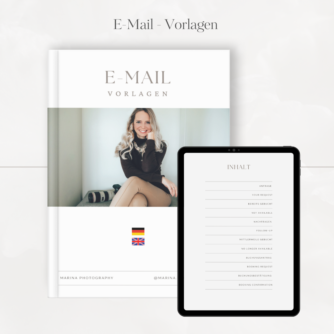 E-Mail-Vorlagen - Deutsch & Englisch für Fotografen